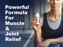 Load image into Gallery viewer, Older female Tennis player holding up an AcuPlus Roll-on.