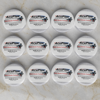 AcuPlus Bath Bombs 12 Pack – Relaxing Soak for After Activity and Long Days