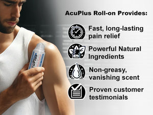 (3-Pack) AcuPlus Pain Relief Cream, 3 oz. Roll-on