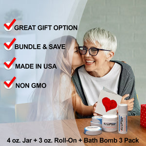 AcuPlus Pain Relief Combo with Bath Bombs