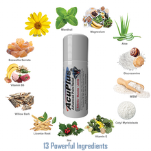 Load image into Gallery viewer, AcuPlus 3 oz Pain Relief Roll-On – Hands-Free Menthol Pain Relief for Muscles and Joints