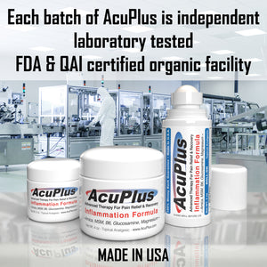 (6-Pack) AcuPlus Pain Relief Cream, 2 oz. Jar