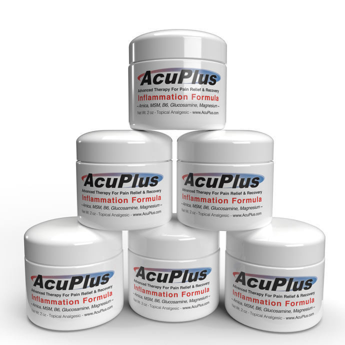 (6-Pack) AcuPlus Pain Relief Cream, 2 oz. Jar